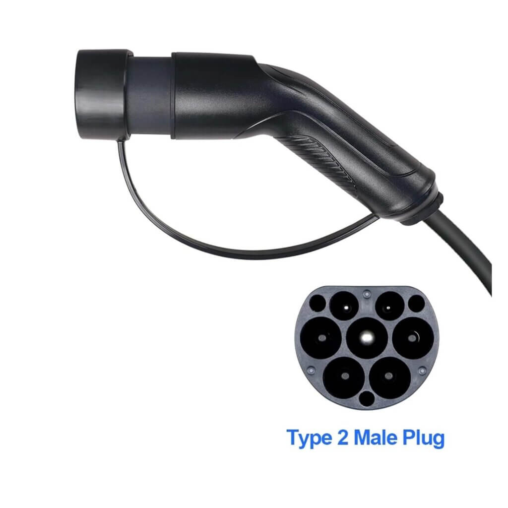 TYPE 2 TO TYPE 1 (J1772) (ამერიკული & იაპონური ელ. ავტომობილების ავტომობილებისათვის)