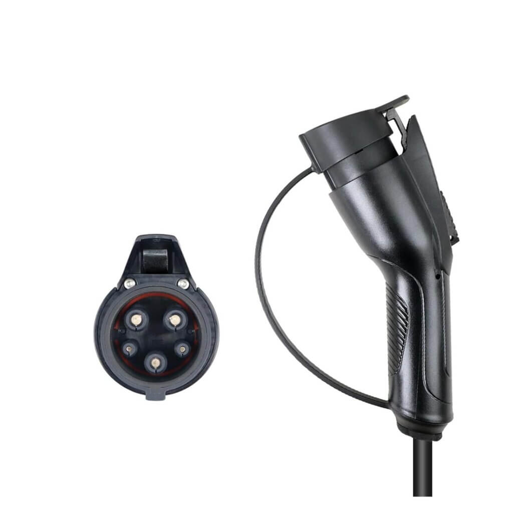 TYPE 2 TO TYPE 1 (J1772) (ამერიკული & იაპონური ელ. ავტომობილების ავტომობილებისათვის)