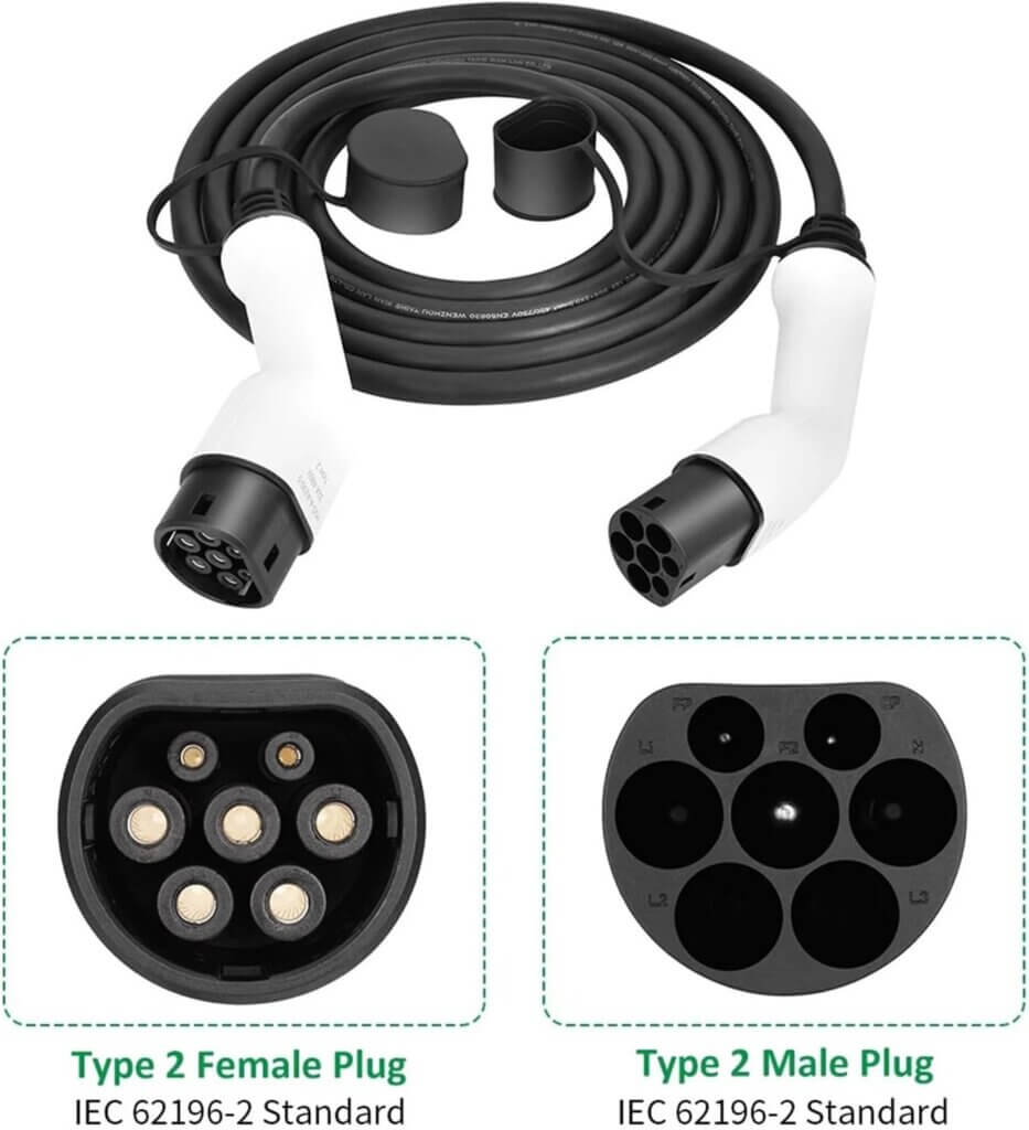 Type 2 - Type 2 (ევროპული ელ. ავტომობილებისათვის)