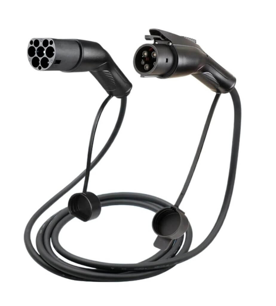 TYPE 2 TO TYPE 1 (J1772) (ამერიკული & იაპონური ელ. ავტომობილების ავტომობილებისათვის)